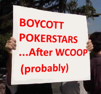 玩家将在WCOOP落幕之后抵制扑克之星！
