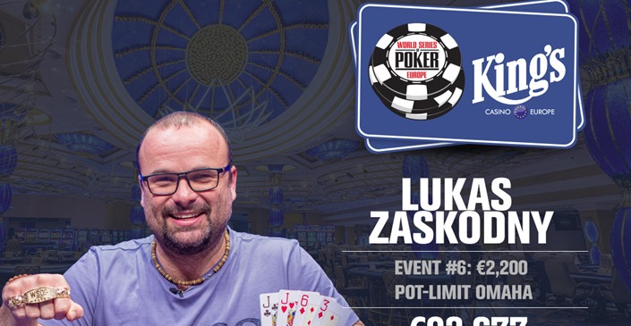 2017 WSOPE：Lukas Zaskodny赢得第6项赛事€2,200底池限注奥马哈赛事的冠军