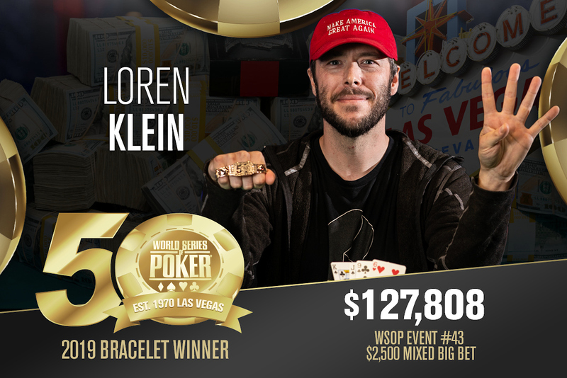 发挥最稳定的牌手，Loren Klein创连续四年荣获WSOP金手链之举