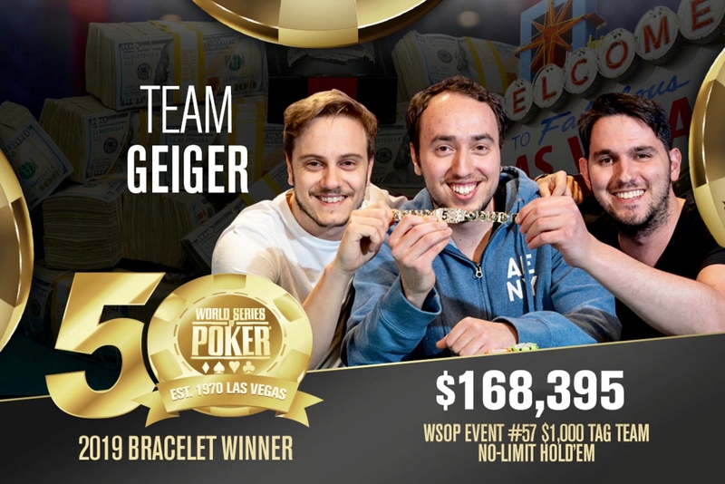 以色列战队取得WSOP $1,000 Tag团队赛冠军，三人共获奖金$168,395