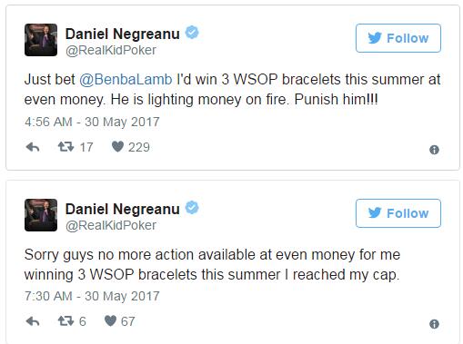 ​Jason和Daniel宣布WSOP金手镯打赌
