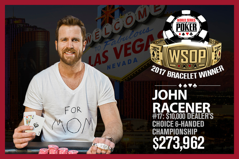 John Racener赢得WSOP $10,000庄家选择扑克赛冠军