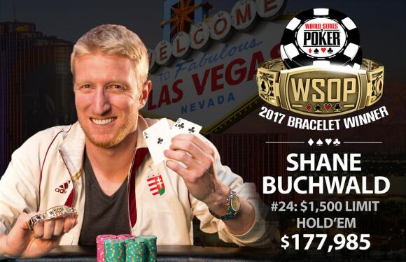 WSOP赛讯：Shane Buchwald夺得1500美元买入限注德州扑克锦标赛冠军