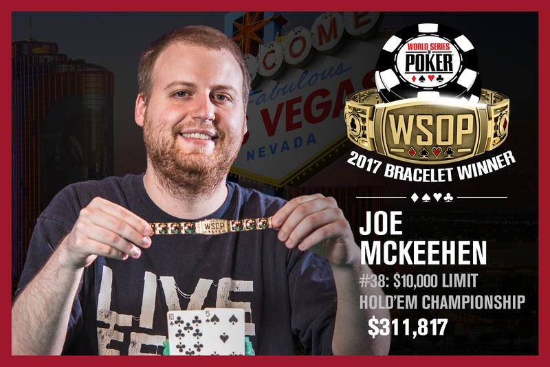 Joe McKeehen取得2017 WSOP $10,000有限德州锦标赛冠军