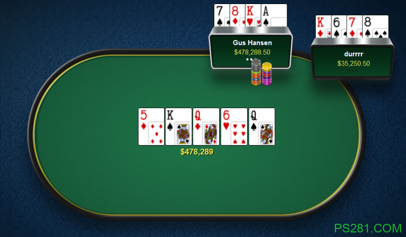 Gus Hansen在网络扑克中赢到的最大五个底池
