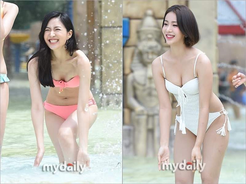 2018年韩国小姐泳装照引发热议 爆乳佳丽戏水上演湿身诱惑
