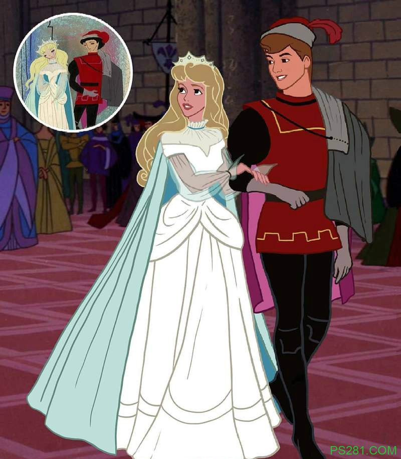 迪士尼角色草图还原 迪士尼公主王子与现代不一样