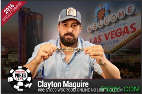 ​WSOP快讯：Clayton Maguire在1000美元买入网络锦标赛中夺冠