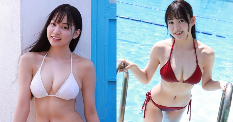 19 歲正妹「吉澤遙奈」海邊、泳池大解放！「肉感 F 乳」+ 纖腰美腿超圈粉