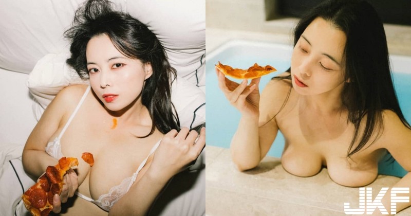 pizza or me? 「巨乳美熟女」的大膽挑逗讓人受不了，滿滿奶量的感官挑逗之逼極限！